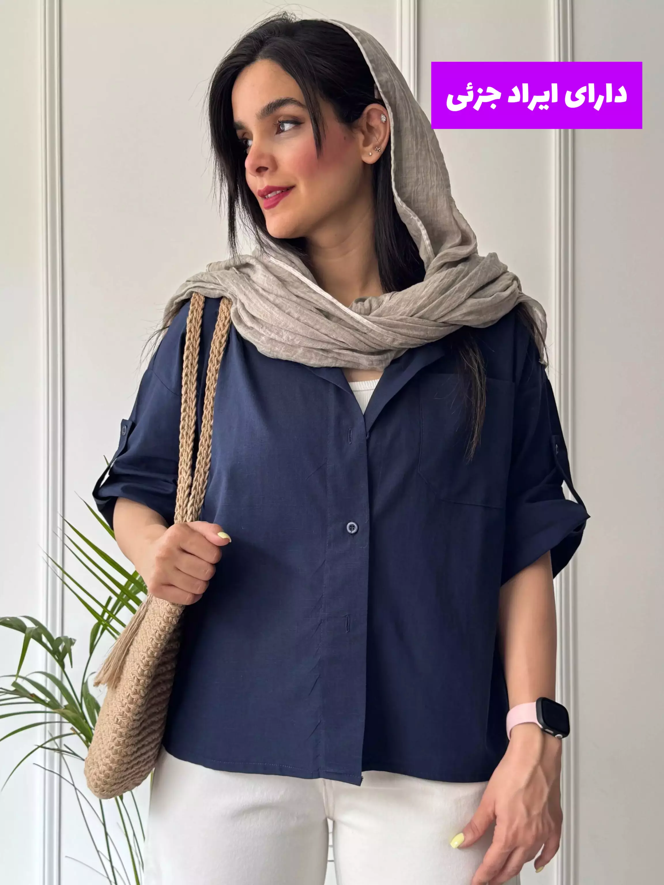 مانتو شومیزی باکسی سایه ( دارای ایراد جزئی )